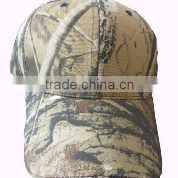 100% cotton camo twill led light cap,led baseball cap,led camouflage baseball cap