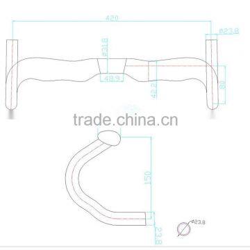 Bicycle Handlebar Carbon Fiber Road Bike,carbon Handlebar 31.8*400/420/440mm,t700 Carbon Road/CX Bike Carbon Handlebar photo-5