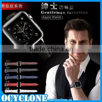 Fashionable Crocodile Leather Watch Band for Apple Watch