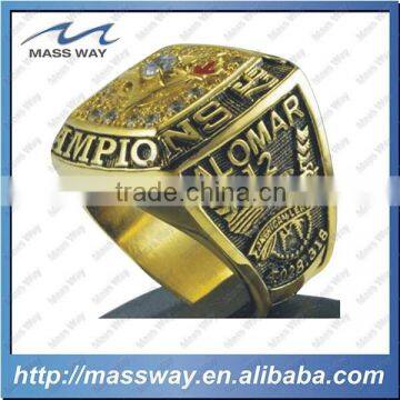 High Quality Copper Brass Cup Championship Diamond Lady Big Finger Ring photo-3