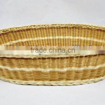 brown Rattan core basket with natural line 2016