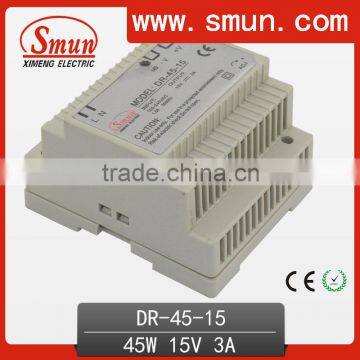 45W DIN RAIL Single Output 15V Switch Power Supply