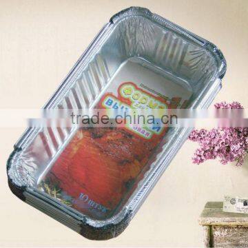 Stackable disposable aluminum foil food tray