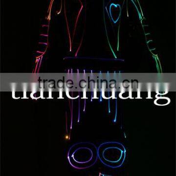 China Supplier of Led & Fiber Light Costumes/Fashionable Light Up Performance Wear