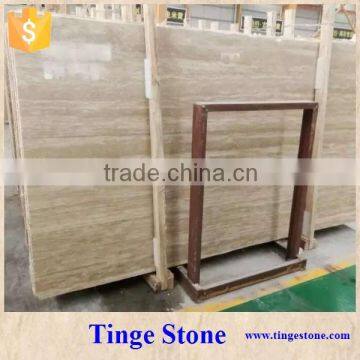 Vein Cut Classic Light Beige Travertine Marble Tiles photo-3