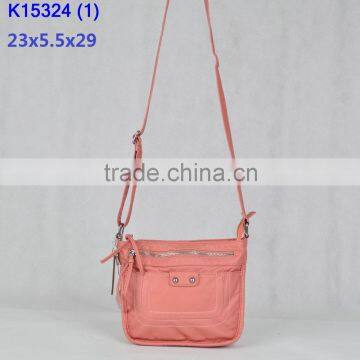 Angelkiss bag china factory cheaper sling bag with zipper /pink shoulder bag