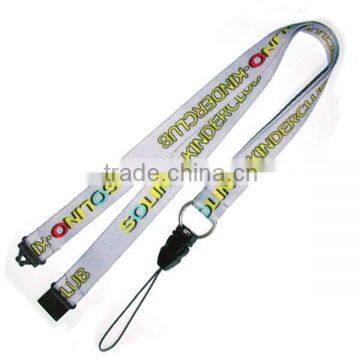 heat transfer printed polyester lanyard with safety breakway buckle