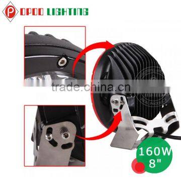 New 8 Inch Round Spot 160w Led Driving Light for Suv Atv Jeep photo-4