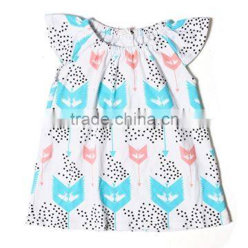 Comfortable yiwu baby clothing 100% cotton dresses frock design for baby girl