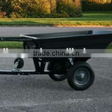 10cuft Poly Convertible Push Plastic ATV Trailer