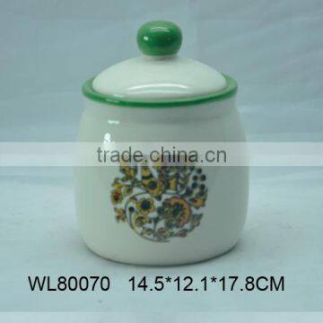 Handpainted ceramic coffee tea pots with lid