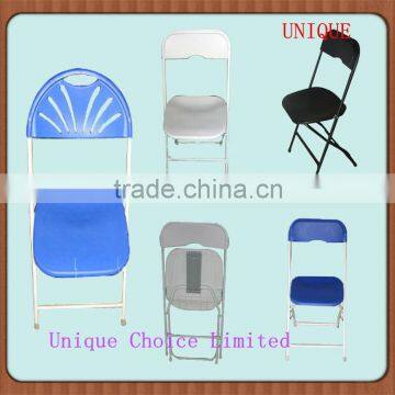 Cheap outdoor folding metal frame plastic chairs, Plastic leisure chair