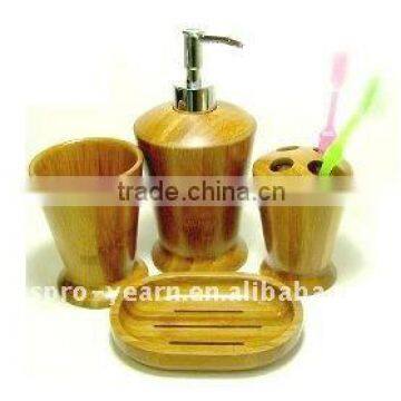 4pcs Bamboo Bathroom Sanitary Accessories Ware