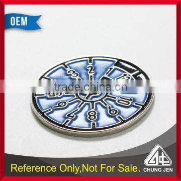 China Supplier gold silver soft cloisonne market trolley printing token