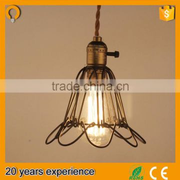 Iron material lighting fixture cage , edison bulb fixture with ST64 bulb