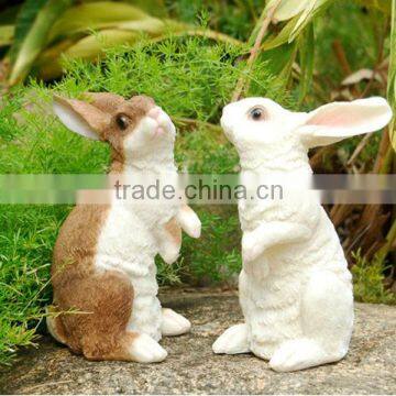 polyresin rabbit for yard decoration