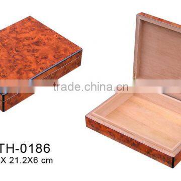 High Glossy Finish Wooden Cigar Humidor, Hot Sale Empty Cigar Boxes