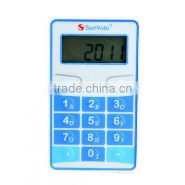 Wireless response keypads function as individual terminals