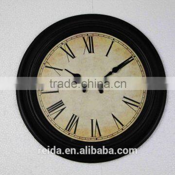 15" retro plastic classical wall Clock for decoration