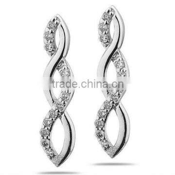 925 Sterling Silver Infinity Earring Jewelry Infinity Sterling Silver Stud Earring