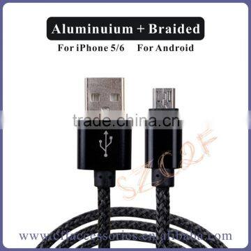 Genuine Nylon Braided Micro USB Data Charger Charging Cable for Samsung Galaxy