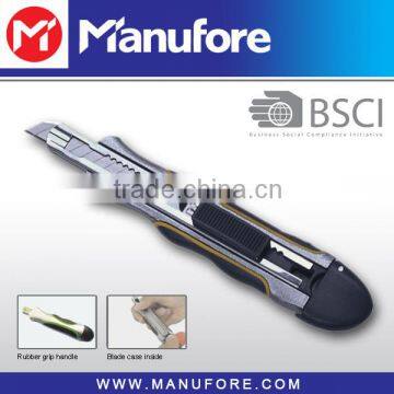 Best Seller Cutting Knife , Aluminium + TPR Anti-slip Soft Grip Handle , 3pcs Blade Auto Load Snap-off Knife