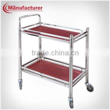 Mobile Restaurant Wooden Dining Room Food Transport Service Cart/Tea Trolley