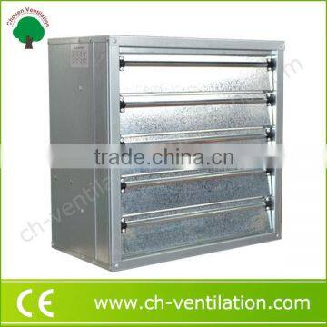 Low noise basement window temperature controlled exhaust fan