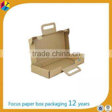 custom recycled corrugated box with handle