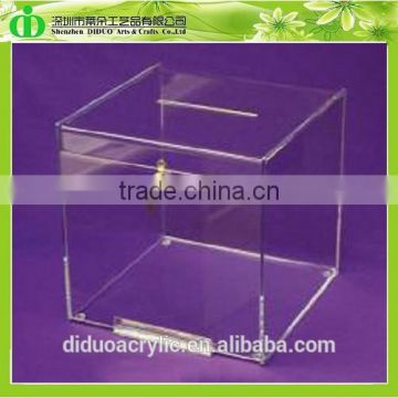 DDD-0097 Trade Assurance Shenzhen Factory Wholesale Acrylic Ballot Box/Donation Box/Suggestion Box