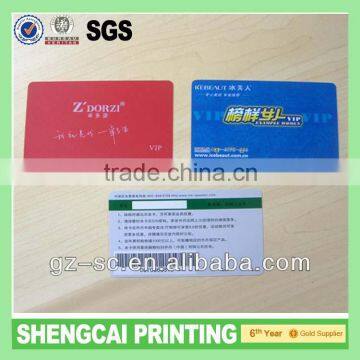 Elegant printed plastic card/membership card/Magnetic Strip Card