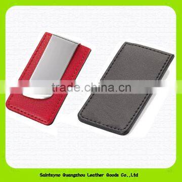 Custom Leather metal money clip for wholesale 15027