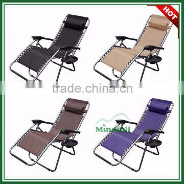 Seat Adjustable Folding Zero Gravity Reclining Chairs With Tables Attached