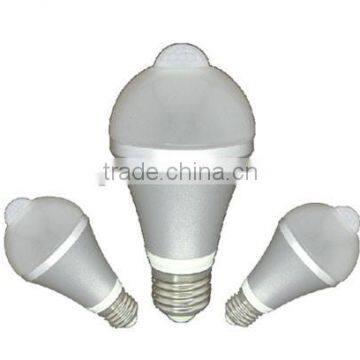 High quality e27 outdoor led motion sensor bulb 5w 7w