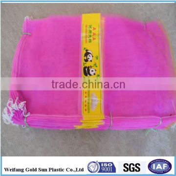 PP leno mesh bag for packing onion with lable,Leno mesh bag, vegetable mesh bag