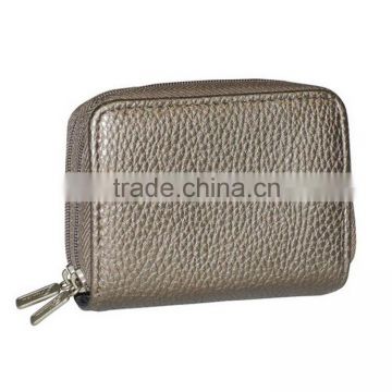 Womens Identity Safe Card Pebble Grain Wallet Fashion PU Leather Card wallet