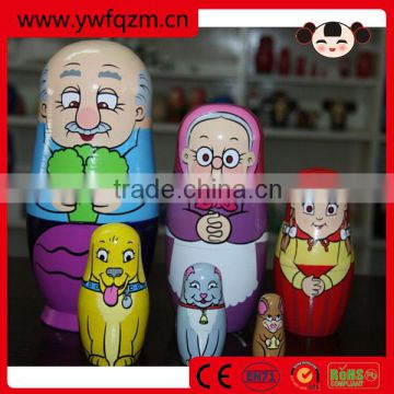 Wooden diy toy nesting doll decoration for home