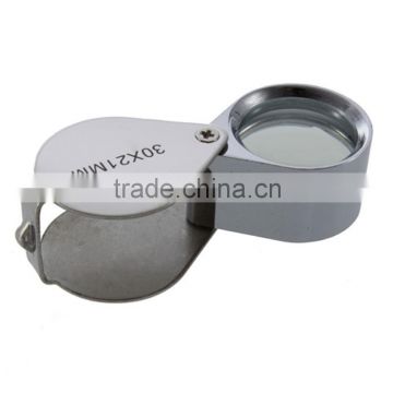 New 30x 21mm Glass Magnifying Magnifier Jeweler Eye Jewelry Loupe Loop Led Light