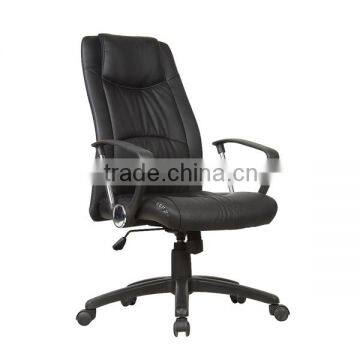 HC-A060H High back leather revolving chair with chrome armrest