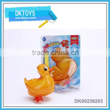 Inflatable wind up yellow duck with inflatable tube