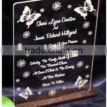 acrylic wedding invitation card