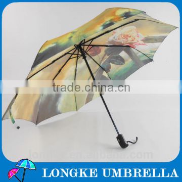 53"*8 ribs folding flower print inside umbrella