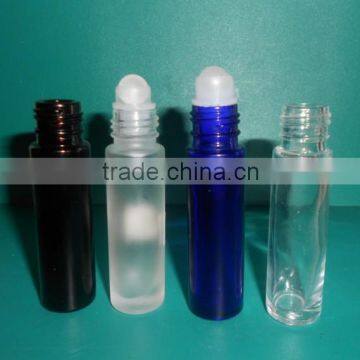 10mlClear/Amber/Blue roll on glass perfume bottle