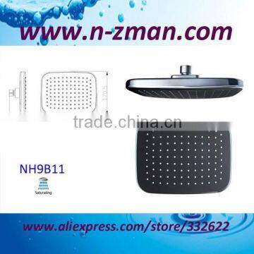 Square ABS Rain Shower,Overhead Shower Head,Black Shower Head