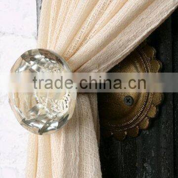 decorative fancy crystal curtain tieback hooks