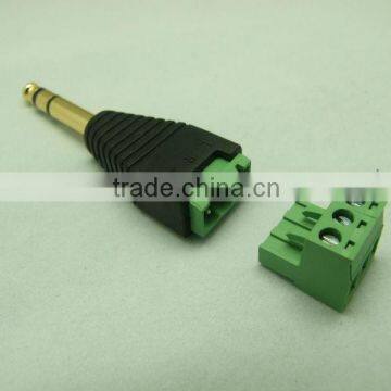 High Quality Enviromental Protection 6.35mm Stereo Audio Jack Gold Plated photo-4