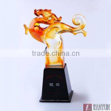 New dragon design glass trophy cup