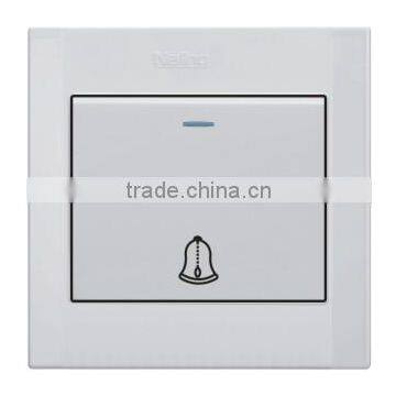 Best Quality Wenzhou factory pure white big push button electrical door bell wall switch