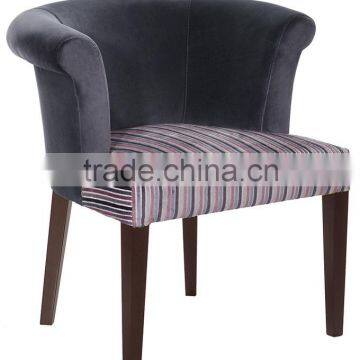 Customize hotel sofa chair fabric tub chair single seat sofa wooden armchair