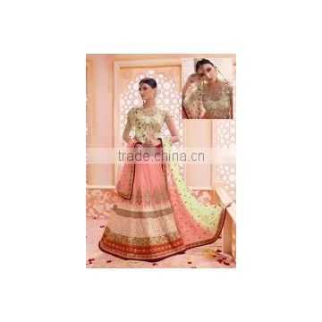 Extraordinary Peach A Line Lehenga Choli/Buy Indian Lehenga Choli for Women